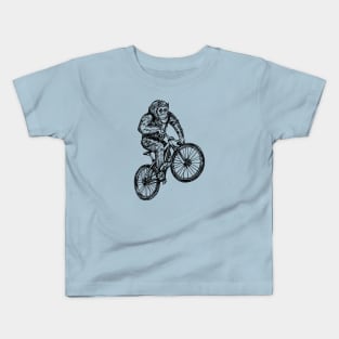 SEEMBO Chimpanzee Cycling Bicycle Bicycling Biking Riding Bike Kids T-Shirt